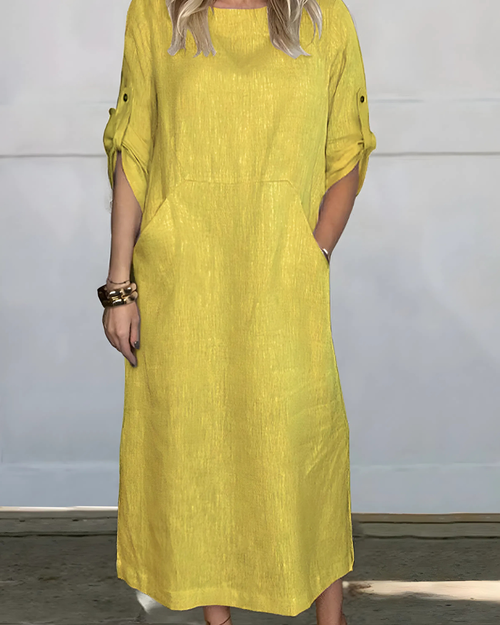 Vestido Casual Mujer de Lino Susan