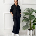 Conjunto Mujer Camisa y Pantalón de Lino Chinaglia